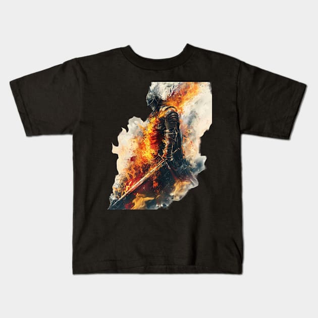 Lord of Cinder - A Dark Soul's Destiny Kids T-Shirt by Church Green